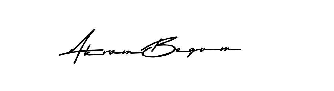 How to make Akram Begum name signature. Use Asem Kandis PERSONAL USE style for creating short signs online. This is the latest handwritten sign. Akram Begum signature style 9 images and pictures png