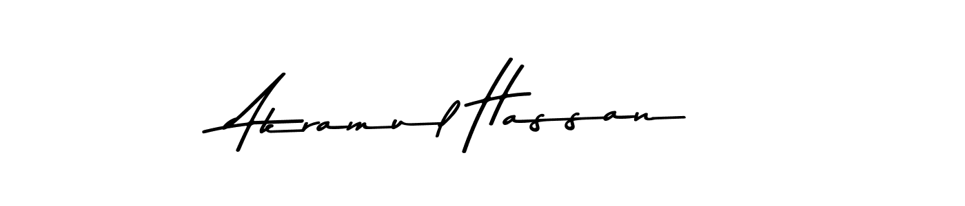 Create a beautiful signature design for name Akramul Hassan. With this signature (Asem Kandis PERSONAL USE) fonts, you can make a handwritten signature for free. Akramul Hassan signature style 9 images and pictures png