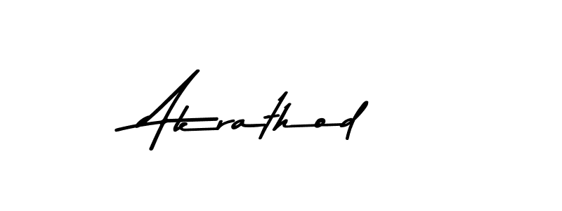 How to make Akrathod name signature. Use Asem Kandis PERSONAL USE style for creating short signs online. This is the latest handwritten sign. Akrathod signature style 9 images and pictures png