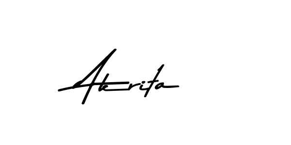 Make a beautiful signature design for name Akrita. With this signature (Asem Kandis PERSONAL USE) style, you can create a handwritten signature for free. Akrita signature style 9 images and pictures png