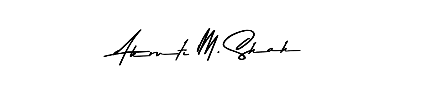 Use a signature maker to create a handwritten signature online. With this signature software, you can design (Asem Kandis PERSONAL USE) your own signature for name Akruti M. Shah. Akruti M. Shah signature style 9 images and pictures png