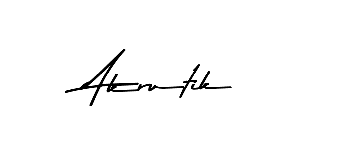 How to make Akrutik name signature. Use Asem Kandis PERSONAL USE style for creating short signs online. This is the latest handwritten sign. Akrutik signature style 9 images and pictures png
