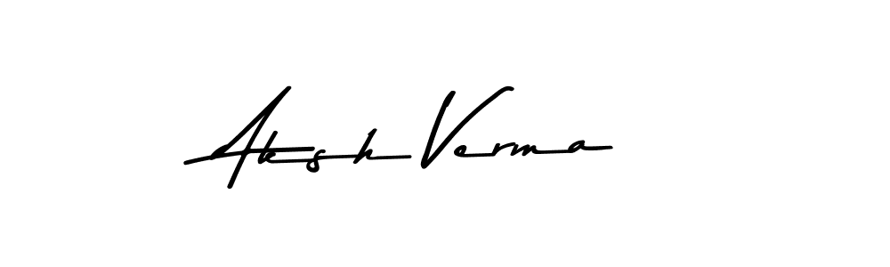 Make a beautiful signature design for name Aksh Verma. Use this online signature maker to create a handwritten signature for free. Aksh Verma signature style 9 images and pictures png