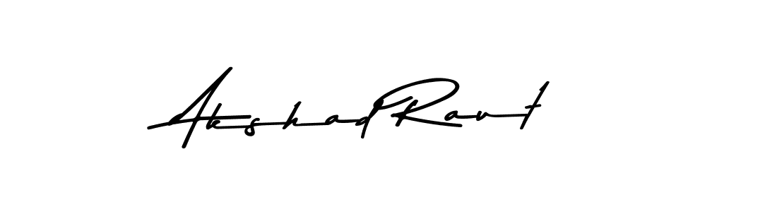 Make a beautiful signature design for name Akshad Raut. With this signature (Asem Kandis PERSONAL USE) style, you can create a handwritten signature for free. Akshad Raut signature style 9 images and pictures png