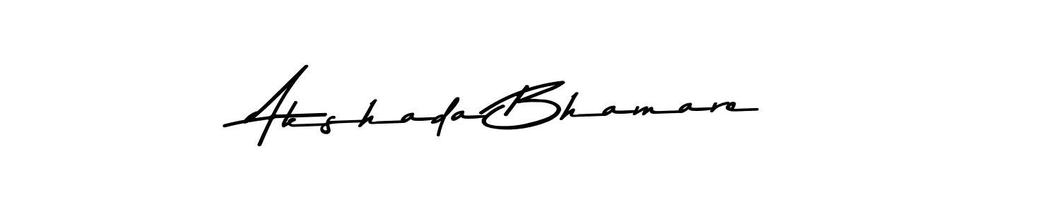 The best way (Asem Kandis PERSONAL USE) to make a short signature is to pick only two or three words in your name. The name Akshada Bhamare include a total of six letters. For converting this name. Akshada Bhamare signature style 9 images and pictures png