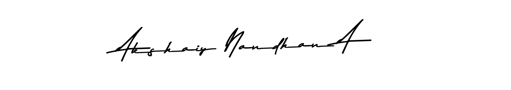 Here are the top 10 professional signature styles for the name Akshaiy Nandhan A. These are the best autograph styles you can use for your name. Akshaiy Nandhan A signature style 9 images and pictures png