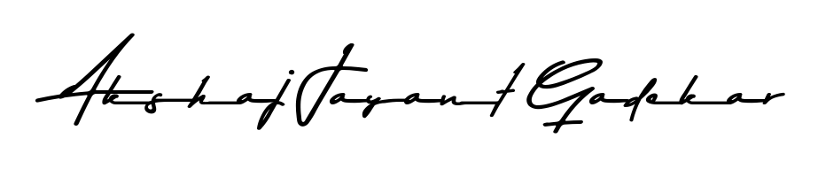 A sleek calligraphic signature for name Akshaj Jayant Gadekar utilizing Asem Kandis PERSONAL USE styling. Great for adding personal signatures to photos and art. Akshaj Jayant Gadekar signature style 9 images and pictures png