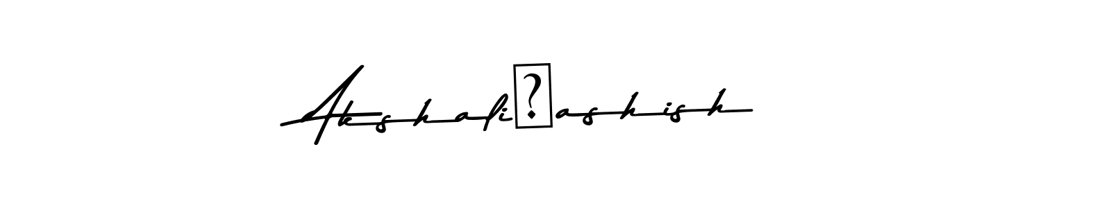 Make a beautiful signature design for name Akshali❤ashish. Use this online signature maker to create a handwritten signature for free. Akshali❤ashish signature style 9 images and pictures png