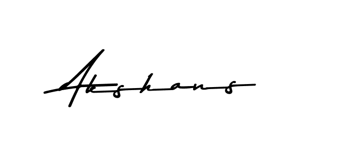 Make a beautiful signature design for name Akshans. With this signature (Asem Kandis PERSONAL USE) style, you can create a handwritten signature for free. Akshans signature style 9 images and pictures png