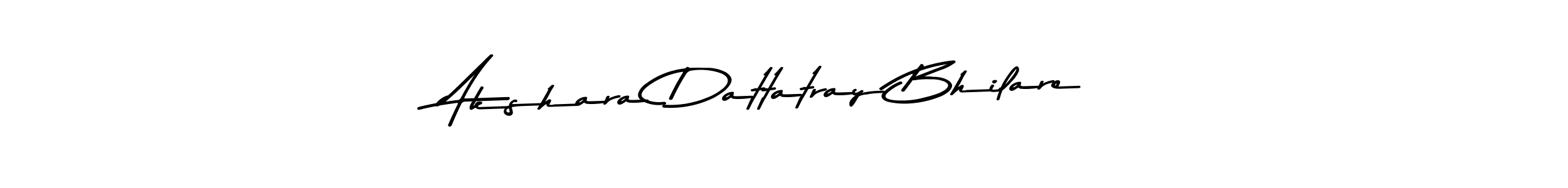 How to make Akshara Dattatray Bhilare name signature. Use Asem Kandis PERSONAL USE style for creating short signs online. This is the latest handwritten sign. Akshara Dattatray Bhilare signature style 9 images and pictures png