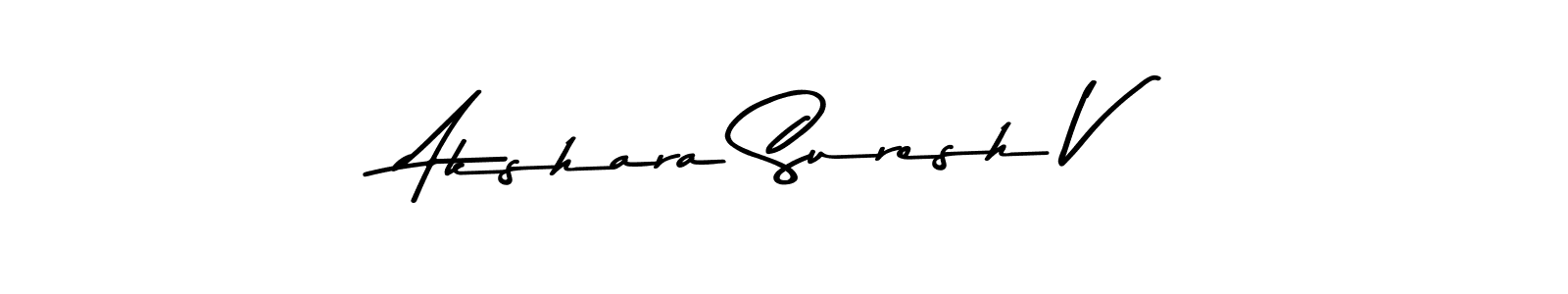 Use a signature maker to create a handwritten signature online. With this signature software, you can design (Asem Kandis PERSONAL USE) your own signature for name Akshara Suresh V. Akshara Suresh V signature style 9 images and pictures png