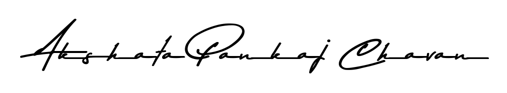 Looking for an artistic signature for Akshata Pankaj Chavan? The Asem Kandis PERSONAL USE calligraphy style gives a sophisticated flow suitable for business cards and emails. Akshata Pankaj Chavan signature style 9 images and pictures png