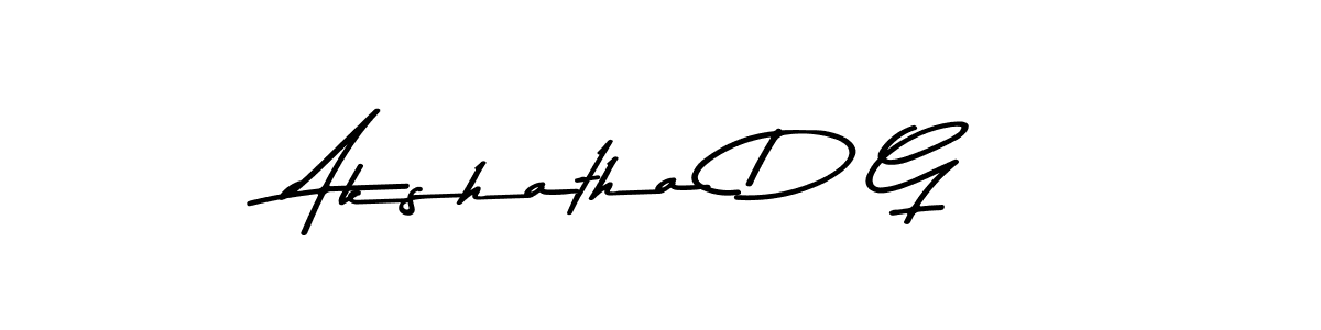 Use a signature maker to create a handwritten signature online. With this signature software, you can design (Asem Kandis PERSONAL USE) your own signature for name Akshatha D G. Akshatha D G signature style 9 images and pictures png