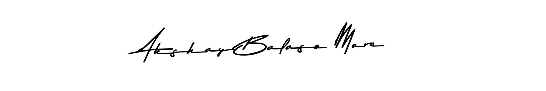 This is the best signature style for the Akshay Balaso More name. Also you like these signature font (Asem Kandis PERSONAL USE). Mix name signature. Akshay Balaso More signature style 9 images and pictures png