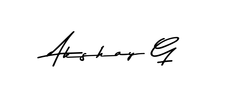 Akshay G stylish signature style. Best Handwritten Sign (Asem Kandis PERSONAL USE) for my name. Handwritten Signature Collection Ideas for my name Akshay G. Akshay G signature style 9 images and pictures png