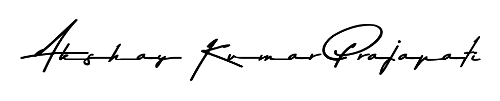 Practice writing Akshay Kumar Prajapati with the flow of Asem Kandis PERSONAL USE lettering. A fantastic source of inspiration for developing your personal signature style. Akshay Kumar Prajapati signature style 9 images and pictures png
