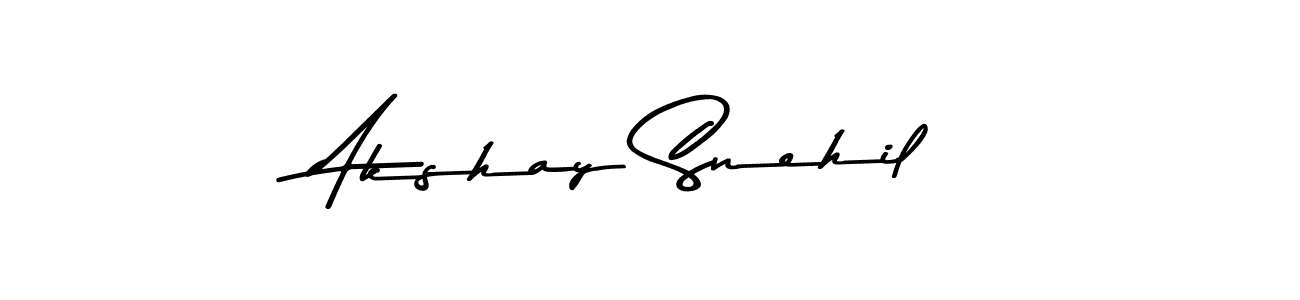 Design your own signature with our free online signature maker. With this signature software, you can create a handwritten (Asem Kandis PERSONAL USE) signature for name Akshay Snehil. Akshay Snehil signature style 9 images and pictures png