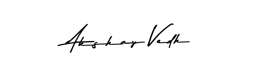 Use a signature maker to create a handwritten signature online. With this signature software, you can design (Asem Kandis PERSONAL USE) your own signature for name Akshay Vedh. Akshay Vedh signature style 9 images and pictures png