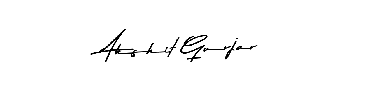 Make a beautiful signature design for name Akshit Gurjar. With this signature (Asem Kandis PERSONAL USE) style, you can create a handwritten signature for free. Akshit Gurjar signature style 9 images and pictures png