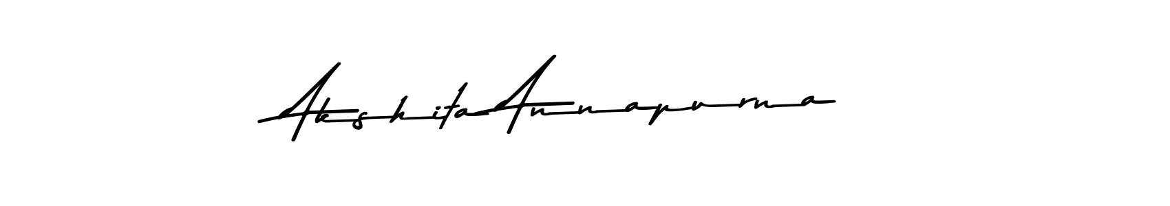 How to make Akshita Annapurna name signature. Use Asem Kandis PERSONAL USE style for creating short signs online. This is the latest handwritten sign. Akshita Annapurna signature style 9 images and pictures png