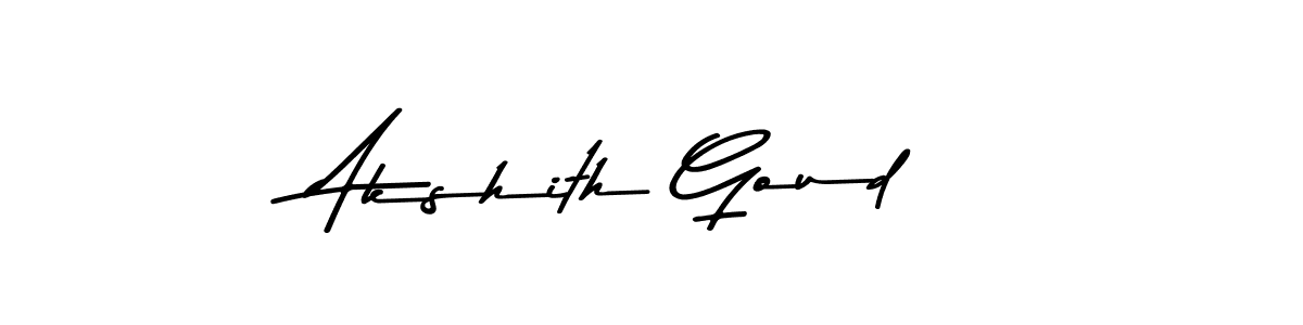 Create a beautiful signature design for name Akshith Goud. With this signature (Asem Kandis PERSONAL USE) fonts, you can make a handwritten signature for free. Akshith Goud signature style 9 images and pictures png