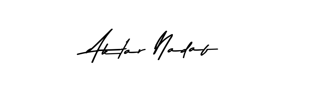 Asem Kandis PERSONAL USE is a professional signature style that is perfect for those who want to add a touch of class to their signature. It is also a great choice for those who want to make their signature more unique. Get Aktar Nadaf name to fancy signature for free. Aktar Nadaf signature style 9 images and pictures png