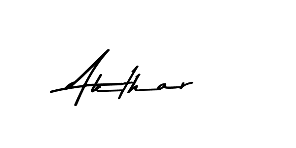 How to make Akthar name signature. Use Asem Kandis PERSONAL USE style for creating short signs online. This is the latest handwritten sign. Akthar signature style 9 images and pictures png