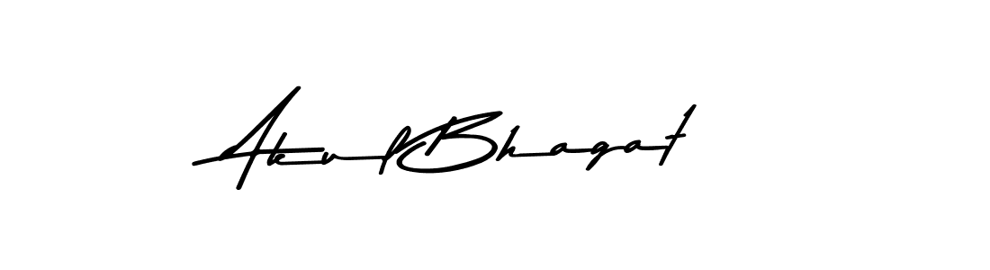 How to make Akul Bhagat name signature. Use Asem Kandis PERSONAL USE style for creating short signs online. This is the latest handwritten sign. Akul Bhagat signature style 9 images and pictures png