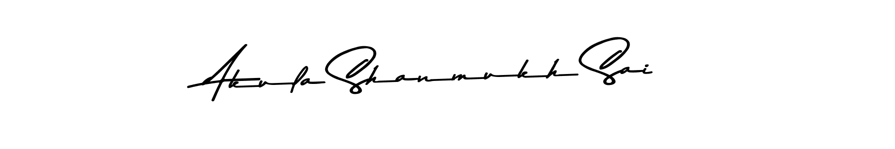 Use a signature maker to create a handwritten signature online. With this signature software, you can design (Asem Kandis PERSONAL USE) your own signature for name Akula Shanmukh Sai. Akula Shanmukh Sai signature style 9 images and pictures png