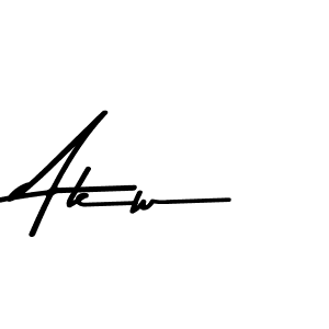 Design your own signature with our free online signature maker. With this signature software, you can create a handwritten (Asem Kandis PERSONAL USE) signature for name Akw. Akw signature style 9 images and pictures png