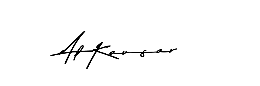 How to make Al Kausar name signature. Use Asem Kandis PERSONAL USE style for creating short signs online. This is the latest handwritten sign. Al Kausar signature style 9 images and pictures png