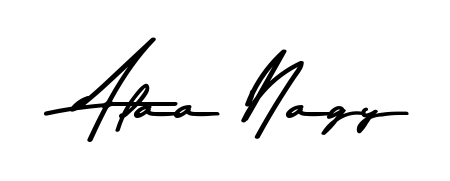 Also You can easily find your signature by using the search form. We will create Alaa Nagy name handwritten signature images for you free of cost using Asem Kandis PERSONAL USE sign style. Alaa Nagy signature style 9 images and pictures png