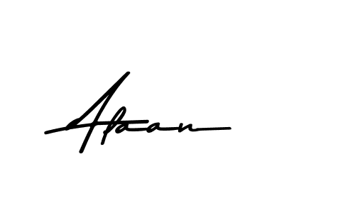 Use a signature maker to create a handwritten signature online. With this signature software, you can design (Asem Kandis PERSONAL USE) your own signature for name Alaan. Alaan signature style 9 images and pictures png