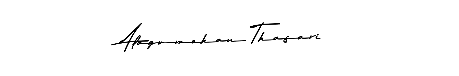 Make a beautiful signature design for name Alagumohan Thasari. With this signature (Asem Kandis PERSONAL USE) style, you can create a handwritten signature for free. Alagumohan Thasari signature style 9 images and pictures png