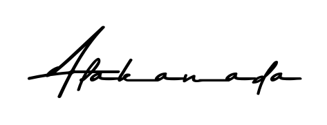 Try this chic Alakanada handwritten sign style. Using Asem Kandis PERSONAL USE font elements, it gives your name a sleek, memorable identity. Alakanada signature style 9 images and pictures png