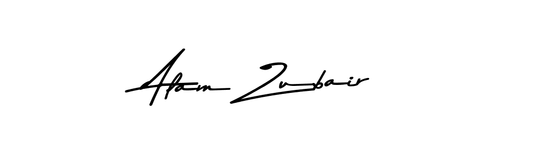 Create a beautiful signature design for name Alam Zubair. With this signature (Asem Kandis PERSONAL USE) fonts, you can make a handwritten signature for free. Alam Zubair signature style 9 images and pictures png