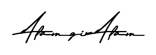 The Asem Kandis PERSONAL USE font transforms the name Alamgir Alam into an executive sign with sharp precision and distinguished character. Alamgir Alam signature style 9 images and pictures png