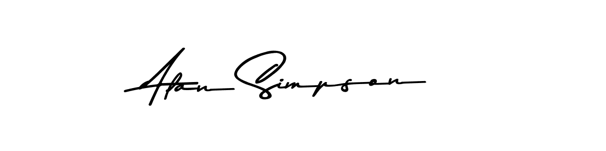 The best way (Asem Kandis PERSONAL USE) to make a short signature is to pick only two or three words in your name. The name Alan Simpson include a total of six letters. For converting this name. Alan Simpson signature style 9 images and pictures png