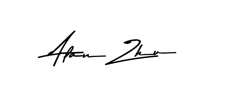 Make a beautiful signature design for name Alan Zhu. Use this online signature maker to create a handwritten signature for free. Alan Zhu signature style 9 images and pictures png