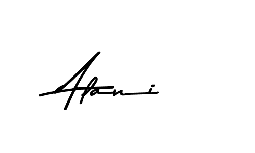 How to make Alani name signature. Use Asem Kandis PERSONAL USE style for creating short signs online. This is the latest handwritten sign. Alani signature style 9 images and pictures png