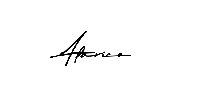 How to make Alarico name signature. Use Asem Kandis PERSONAL USE style for creating short signs online. This is the latest handwritten sign. Alarico signature style 9 images and pictures png
