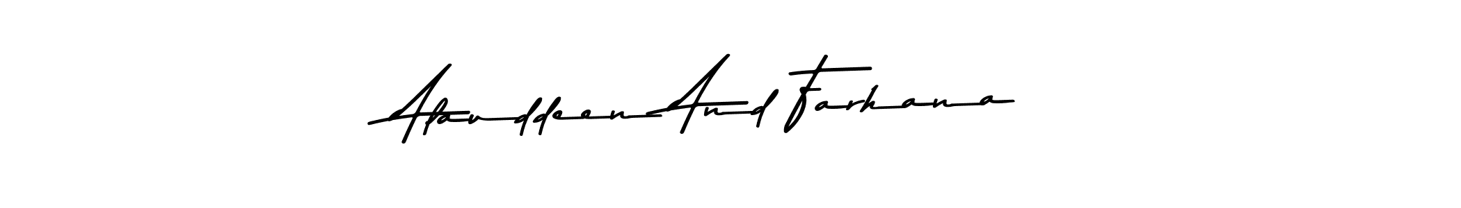 Also You can easily find your signature by using the search form. We will create Alauddeen And Farhana name handwritten signature images for you free of cost using Asem Kandis PERSONAL USE sign style. Alauddeen And Farhana signature style 9 images and pictures png
