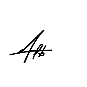 Make a beautiful signature design for name Alb. With this signature (Asem Kandis PERSONAL USE) style, you can create a handwritten signature for free. Alb signature style 9 images and pictures png