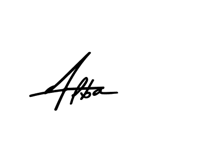 How to make Alba name signature. Use Asem Kandis PERSONAL USE style for creating short signs online. This is the latest handwritten sign. Alba signature style 9 images and pictures png