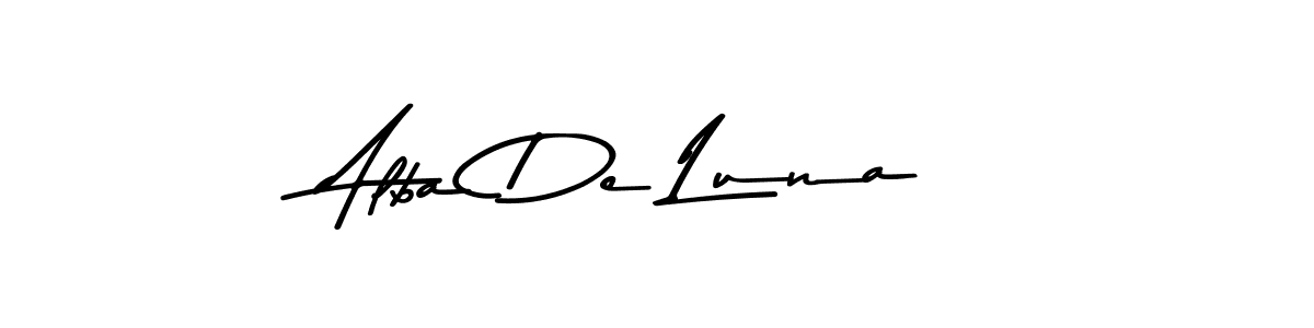 Create a beautiful signature design for name Alba De Luna. With this signature (Asem Kandis PERSONAL USE) fonts, you can make a handwritten signature for free. Alba De Luna signature style 9 images and pictures png