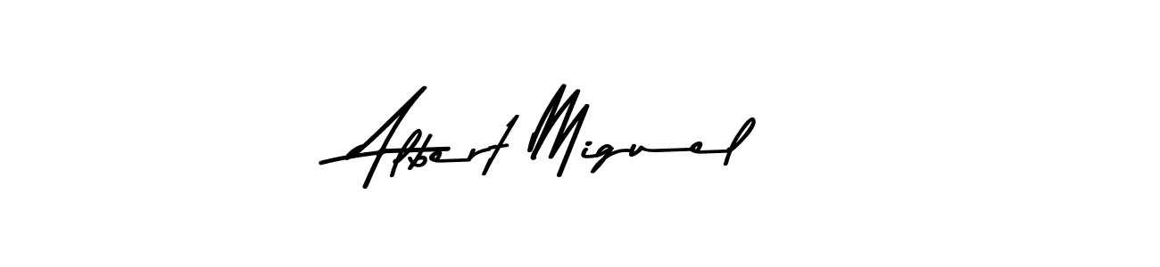 Use a signature maker to create a handwritten signature online. With this signature software, you can design (Asem Kandis PERSONAL USE) your own signature for name Albert Miguel. Albert Miguel signature style 9 images and pictures png