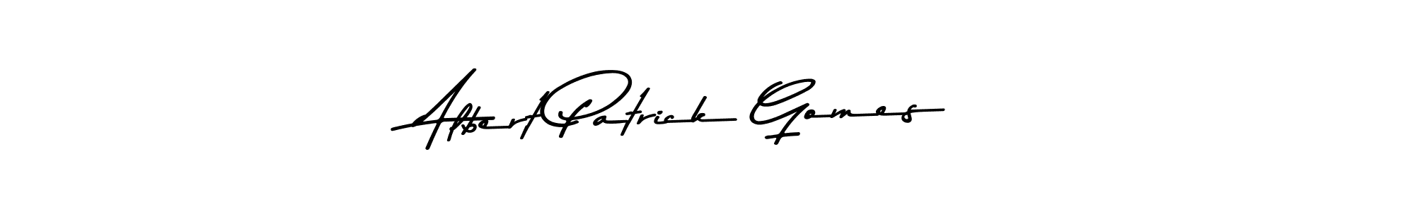 Use a signature maker to create a handwritten signature online. With this signature software, you can design (Asem Kandis PERSONAL USE) your own signature for name Albert Patrick Gomes. Albert Patrick Gomes signature style 9 images and pictures png