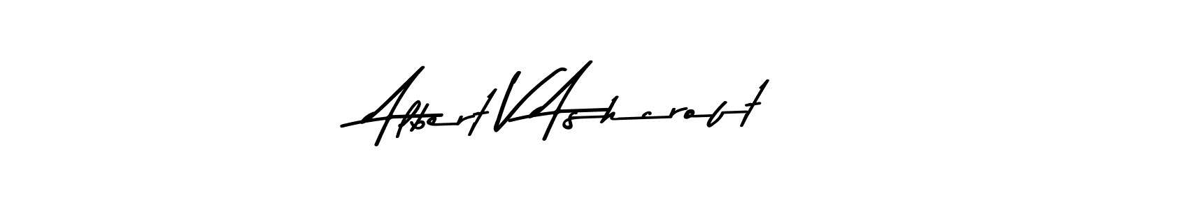 This is the best signature style for the Albert V Ashcroft name. Also you like these signature font (Asem Kandis PERSONAL USE). Mix name signature. Albert V Ashcroft signature style 9 images and pictures png