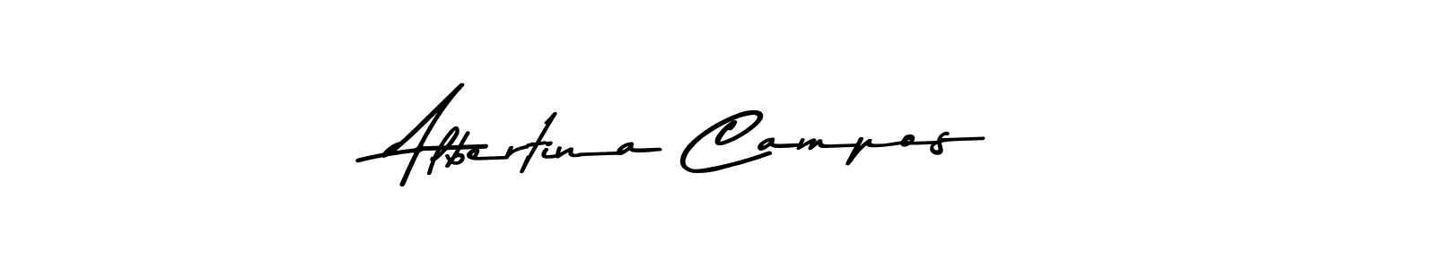 How to make Albertina Campos name signature. Use Asem Kandis PERSONAL USE style for creating short signs online. This is the latest handwritten sign. Albertina Campos signature style 9 images and pictures png