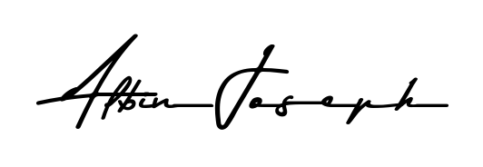 You should practise on your own different ways (Asem Kandis PERSONAL USE) to write your name (Albin Joseph) in signature. Don't let someone else do it for you. Albin Joseph signature style 9 images and pictures png